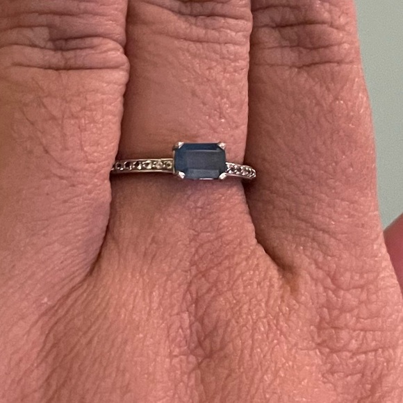 Stunning 925 stamped natural London blue topaz sterling ring - Picture 6 of 6